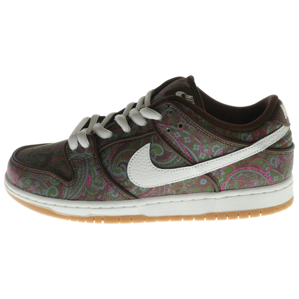 NIKE SB(ナイキエスビー) DUNK LOW PRO PREMIUM BROWN PAISLEY DH7534-200 ダンクローカットスニーカー ペイズリー US8/26.5cm