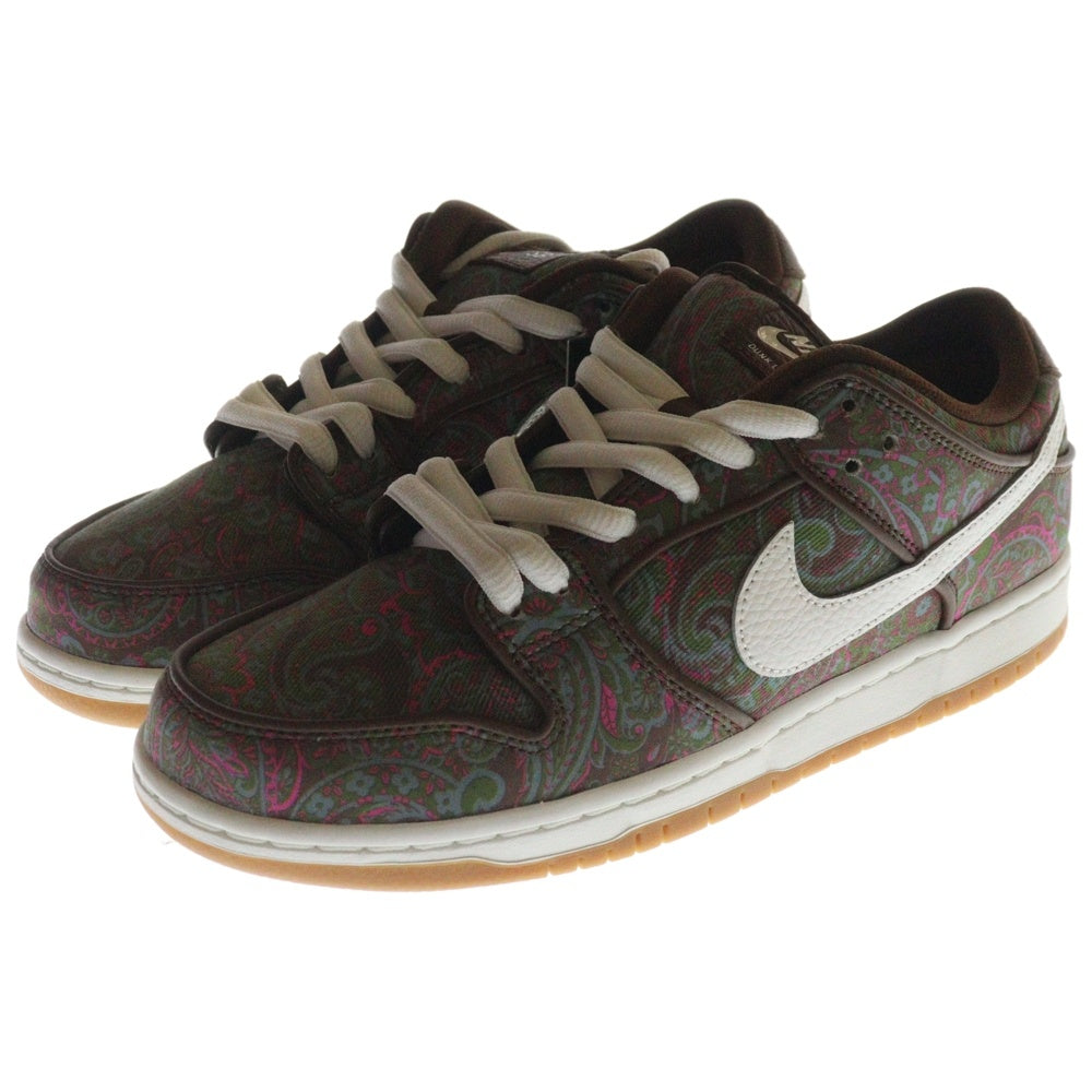 NIKE SB(ナイキエスビー) DUNK LOW PRO PREMIUM BROWN PAISLEY DH7534-200 ダンクローカットスニーカー ペイズリー US8/26.5cm