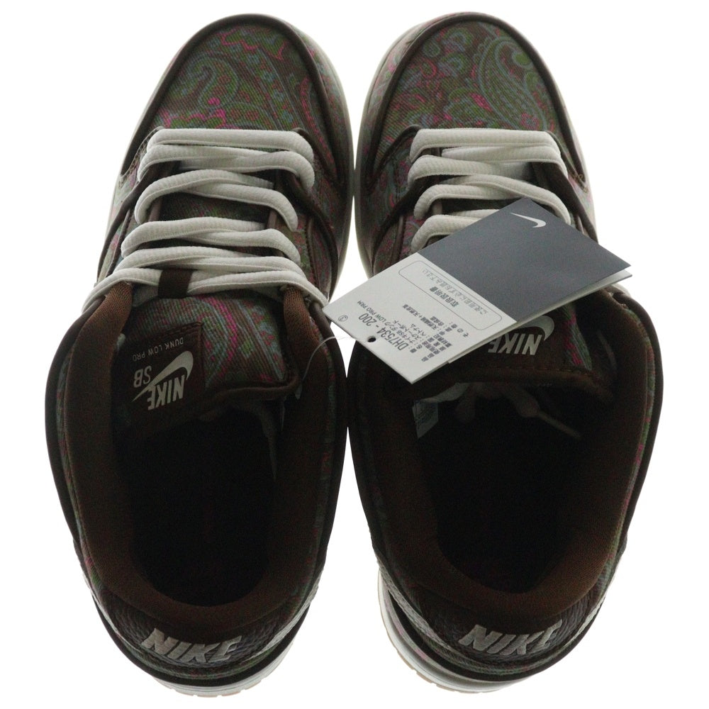 NIKE SB(ナイキエスビー) DUNK LOW PRO PREMIUM BROWN PAISLEY DH7534-200 ダンクローカットスニーカー ペイズリー US8/26.5cm