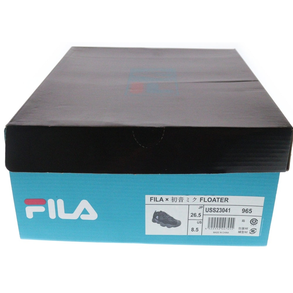 FILA(フィラ) ×初音ミク FLOTATER 600 ロ―カットスニーカー ブラック US8.5/26.5cm