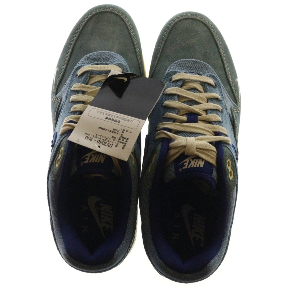 NIKE(ナイキ) AIR MAX 1 PRM DIRTY DENIM DV3050-300 エア マックス ダーティ デニム ローカットスニーカー インディゴ US8.5/26.5cm