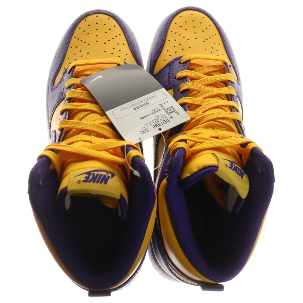 NIKE(ナイキ) DUNK HIGH RETRO LAKERS DD1399-500 ダンク レトロ レイカーズ ハイカットスニーカー パープル/イエロー US8.5/26.5cm