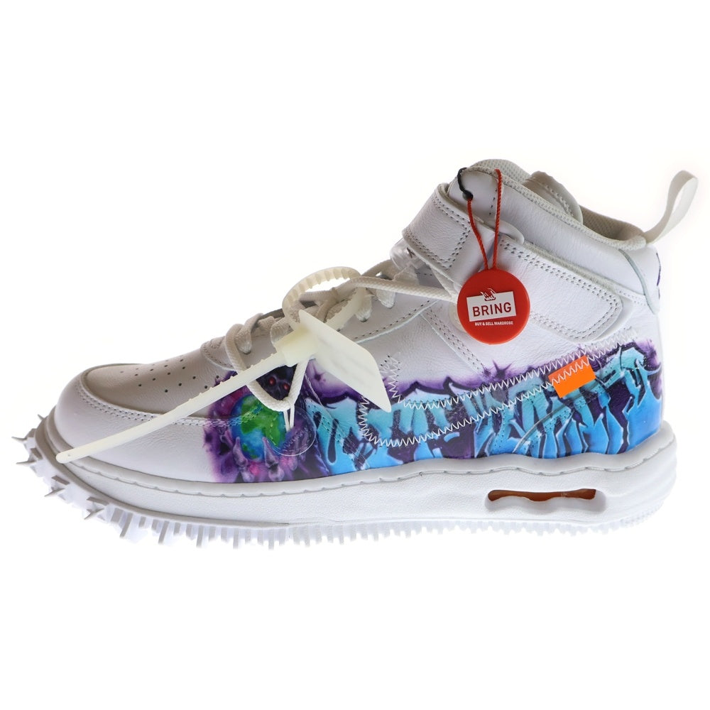 NIKE(ナイキ) ×OFF-WHITE AIR FORCE1 MID SP LTHR DR0500-100 オフホワイト エアフォース ミッドカットスニーカー ホワイト US8.5/26.5cm