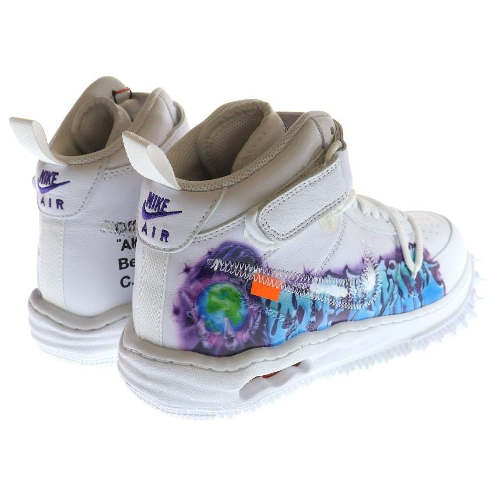 NIKE(ナイキ) ×OFF-WHITE AIR FORCE1 MID SP LTHR DR0500-100 オフホワイト エアフォース ミッドカットスニーカー ホワイト US8.5/26.5cm