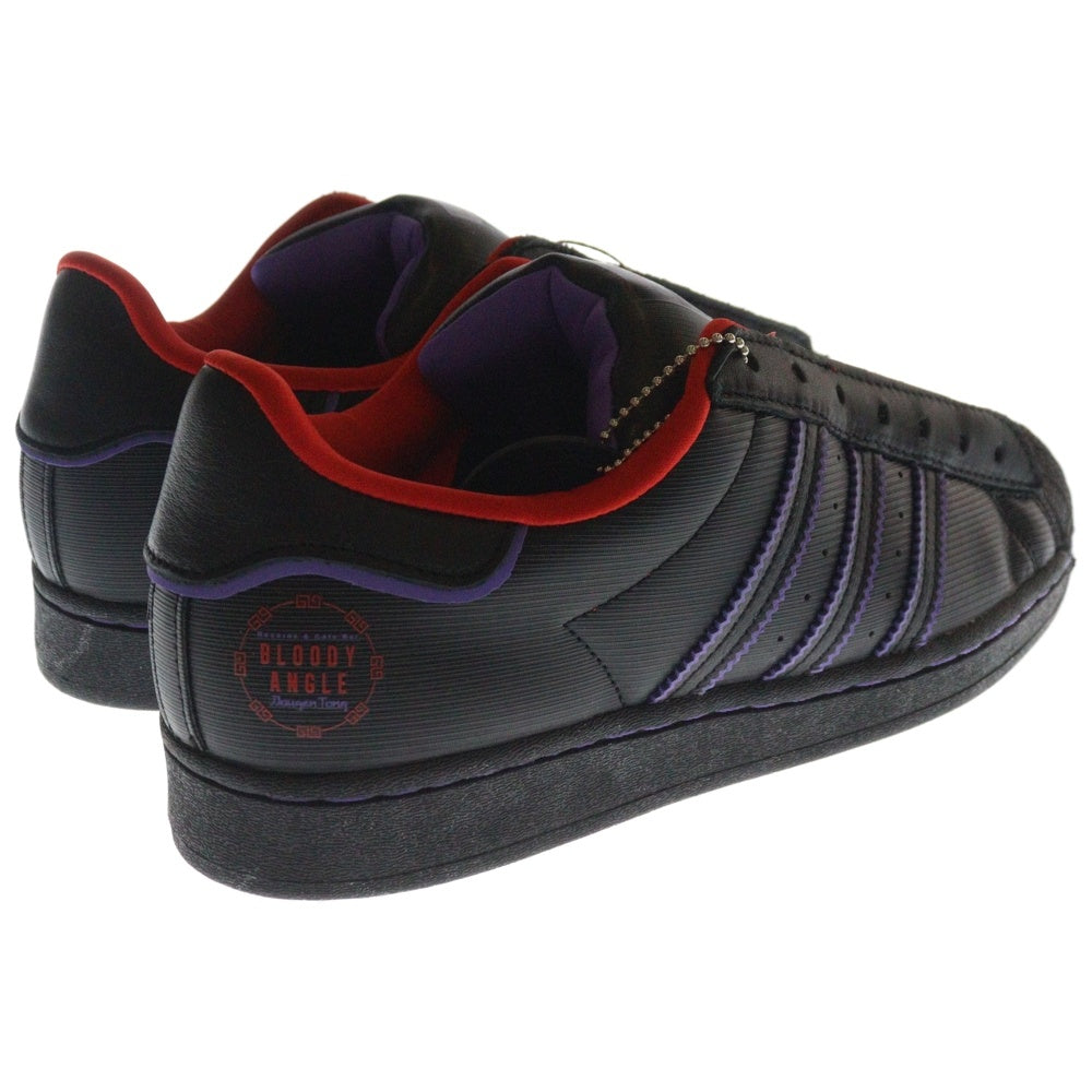 adidas(アディダス) ×Bloody Angle Originals Superstar Laceless FZ6568 ブラッディ アングル スーパースター レースレス ローカットスニーカー ブラック US8.5/26.5cm