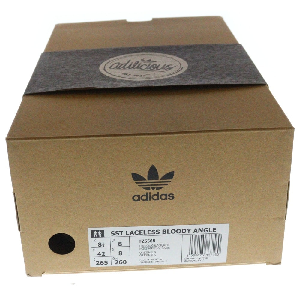 adidas(アディダス) ×Bloody Angle Originals Superstar Laceless FZ6568 ブラッディ アングル スーパースター レースレス ローカットスニーカー ブラック US8.5/26.5cm