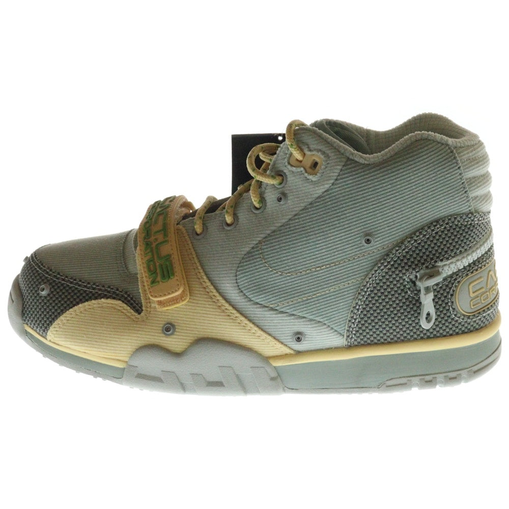 NIKE(ナイキ) ×TRAVIS SCOTT AIR TRAINER 1 ×トラヴィス スコット エア トレーナー 1 ハイカットスニーカー グレー DR7515-001 US8.5/26.5cm