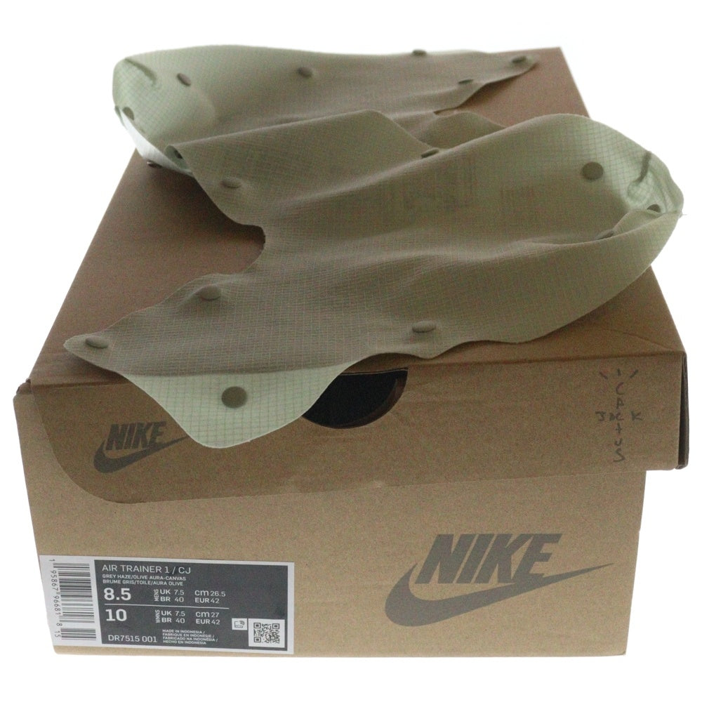 NIKE(ナイキ) ×TRAVIS SCOTT AIR TRAINER 1 ×トラヴィス スコット エア トレーナー 1 ハイカットスニーカー グレー DR7515-001 US8.5/26.5cm