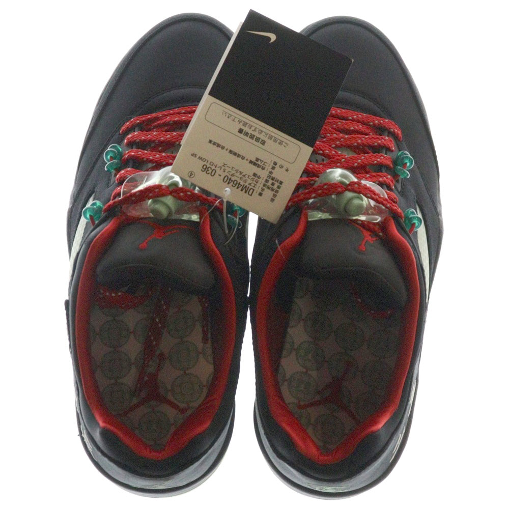 NIKE(ナイキ) ×CLOT AIR JORDAN 5 RETRO LOW SP DM4640-036 クロット エアジョーダン 5 ジェイド ローカットスニーカー ブラック US8.5/26.5cm