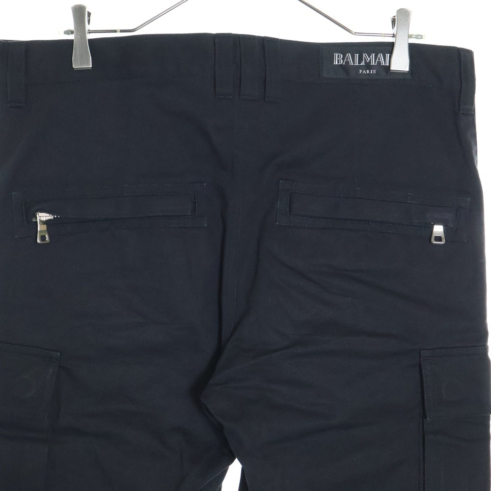 BALMAIN(バルマン) バイカーサルエルクロップドカーゴパンツ ブラック
