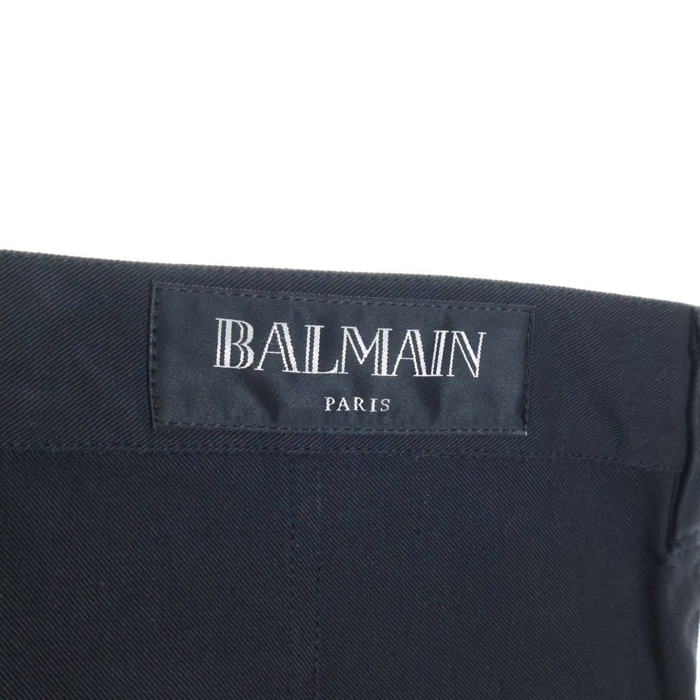 BALMAIN(バルマン) バイカーサルエルクロップドカーゴパンツ ブラック