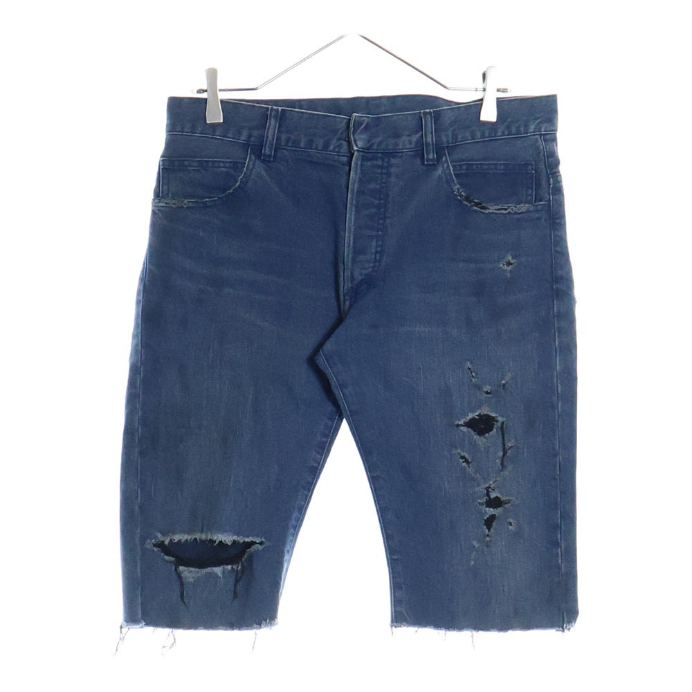 BALMAIN(バルマン) ダメージ加工デニムショーツ S5HT578C489 インディゴブルー