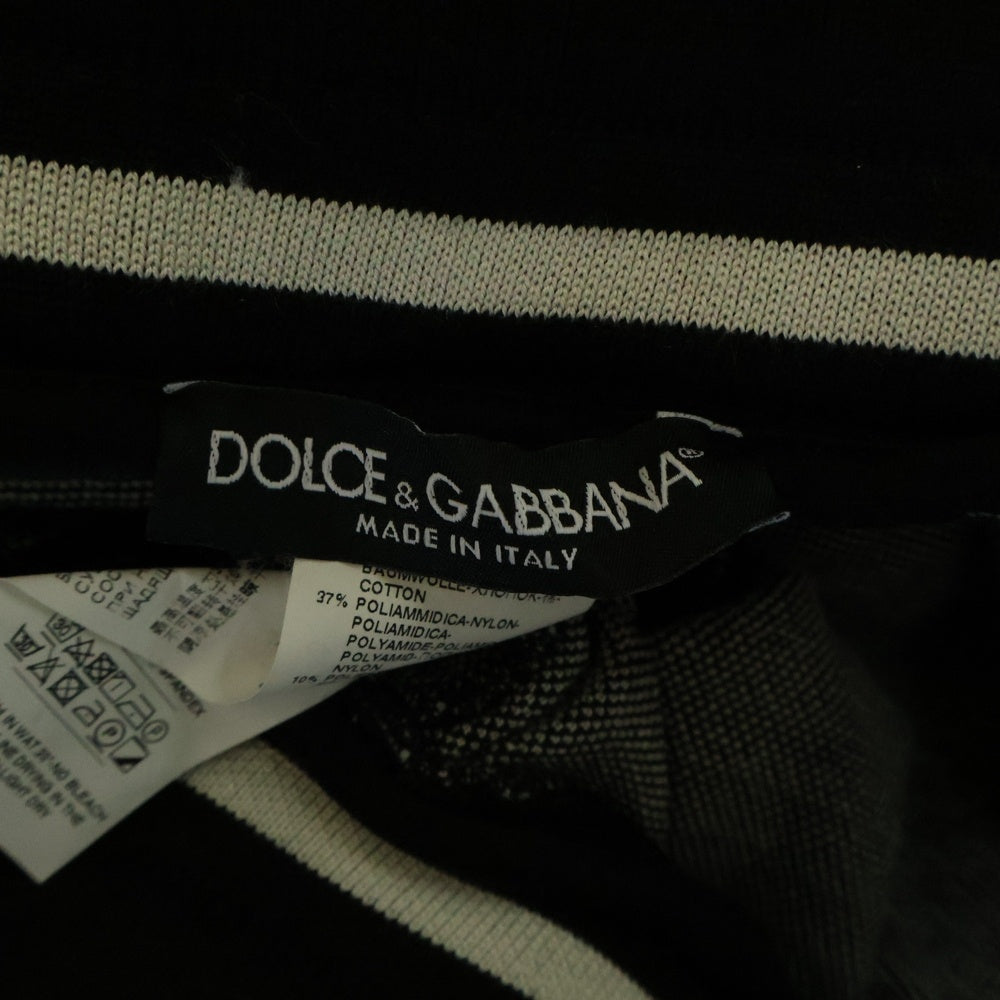 DOLCE & GABBANA(ドルチェアンドガッバーナ) 千鳥格子 サイドライントラックパンツ G7TUH グレー