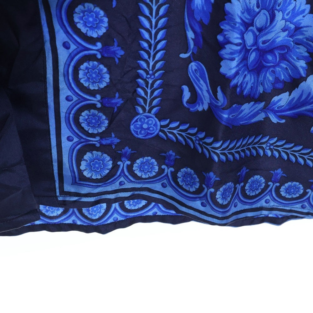 GIANNI VERSACE(ジャンニ ヴェルサーチ) バロッコプリントシルク長袖シャツ ブルー