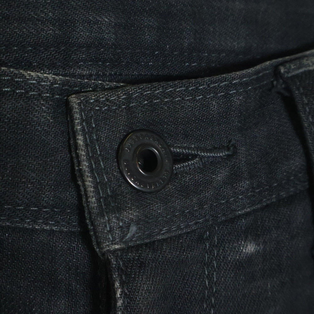 BLACK BARRETT by Neil Barrett(ブラックバレット バイ ニールバレット) ブリーチ加工ベルベットパンツ ブラック
