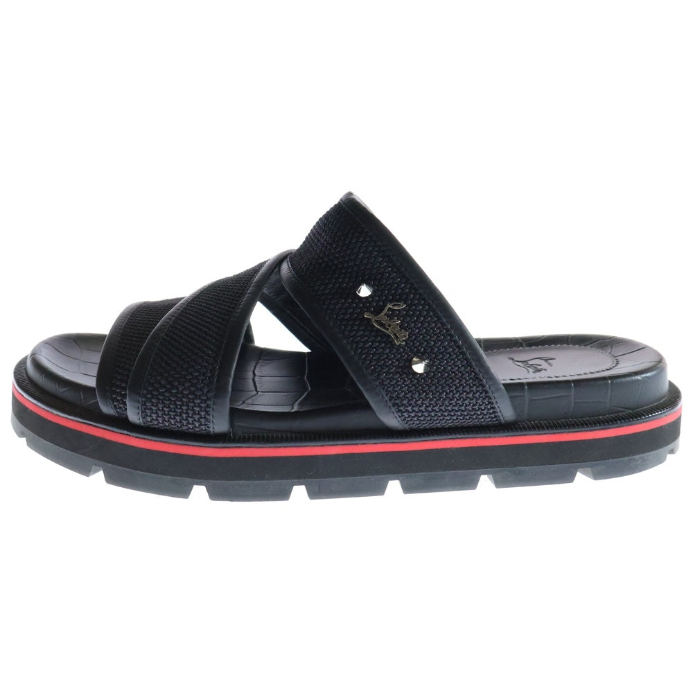 CHRISTIAN LOUBOUTIN(クリスチャンルブタン) スパイクスタッズスライドサンダル ブラック