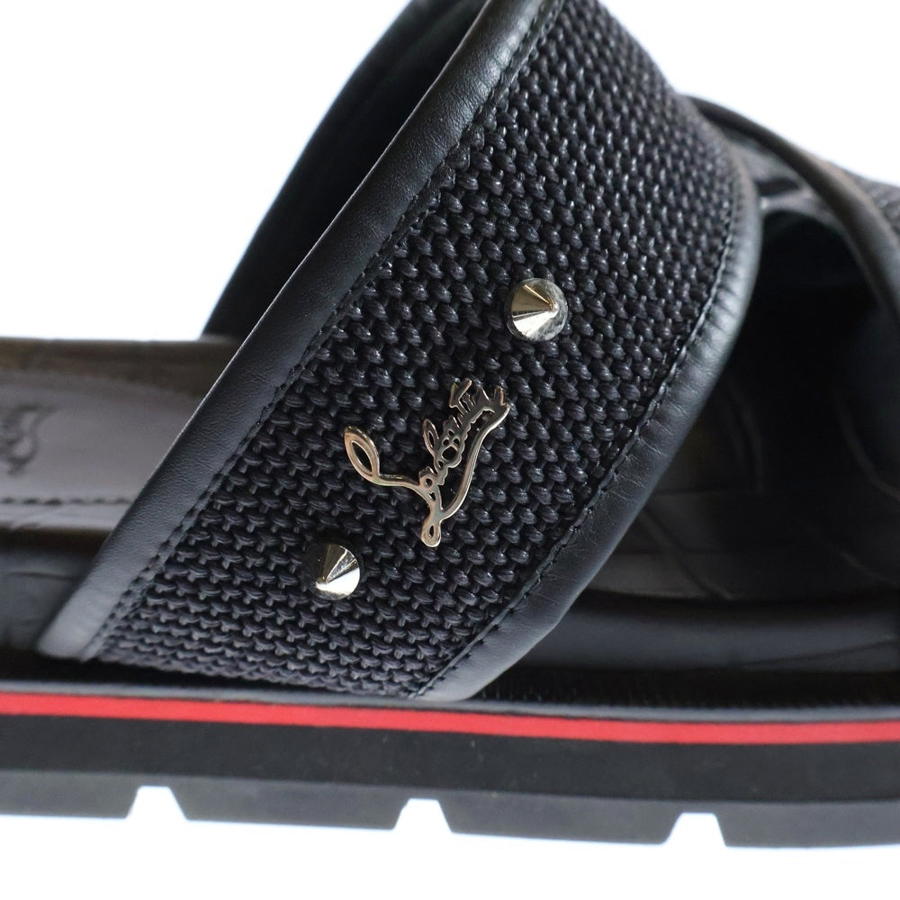 CHRISTIAN LOUBOUTIN(クリスチャンルブタン) スパイクスタッズスライドサンダル ブラック