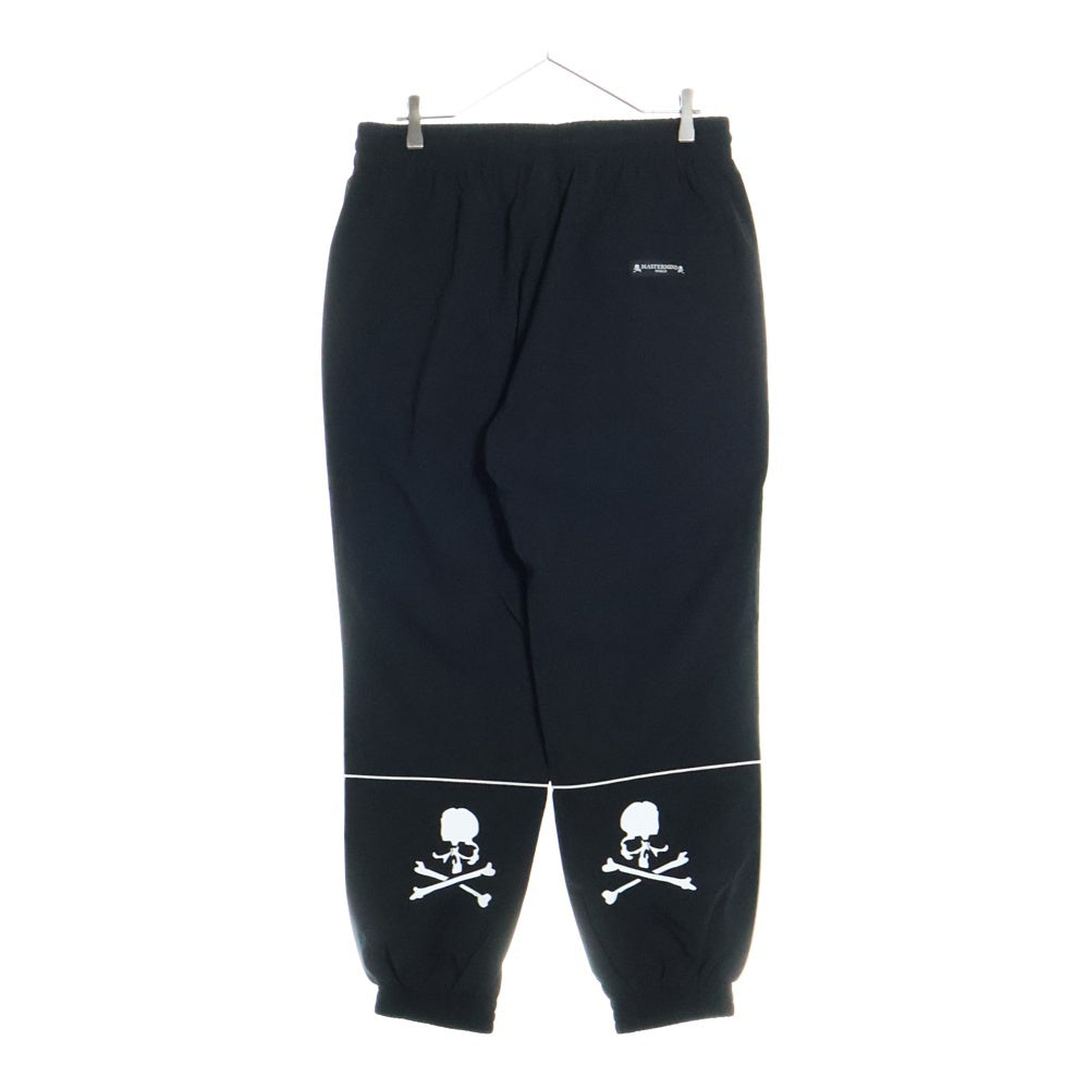 mastermind JAPAN(マスターマインドジャパン) 24SS×NEW ERA TRACK PANT ニューエラ ロゴプリントナイロントラックパンツ ブラック