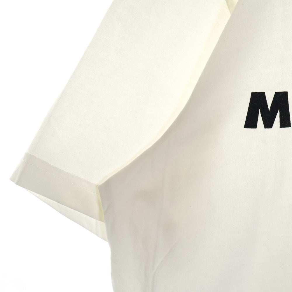 MARNI(マルニ) オーガニックジャージー フロントロゴプリント 半袖Tシャツ ホワイト HUMU0198PO