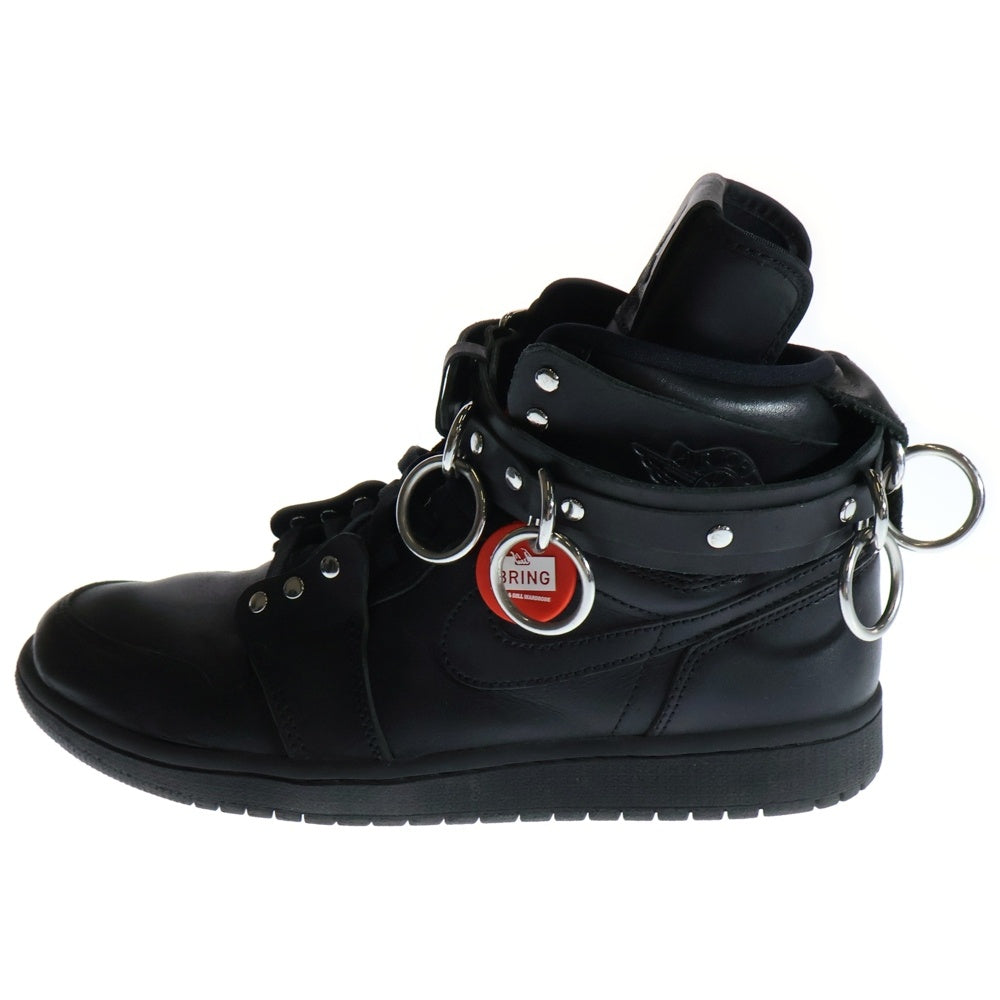 NIKE(ナイキ) ×COMME des GARCONS AIR JORDAN1 HI STRAP SP-C CN5738-001 コムデギャルソン エアジョーダン1 ストラップ ハイカットスニーカー US9/27.0cm ブラック