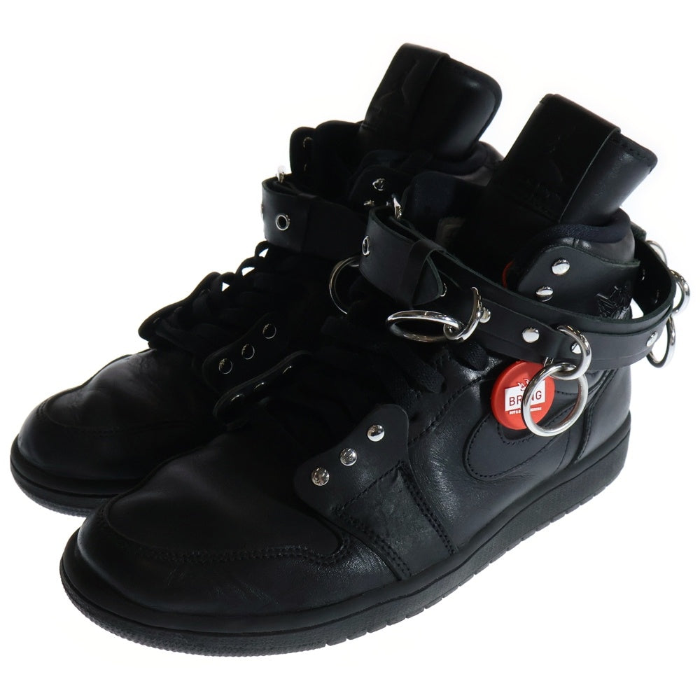 NIKE(ナイキ) ×COMME des GARCONS AIR JORDAN1 HI STRAP SP-C CN5738-001 コムデギャルソン エアジョーダン1 ストラップ ハイカットスニーカー US9/27.0cm ブラック
