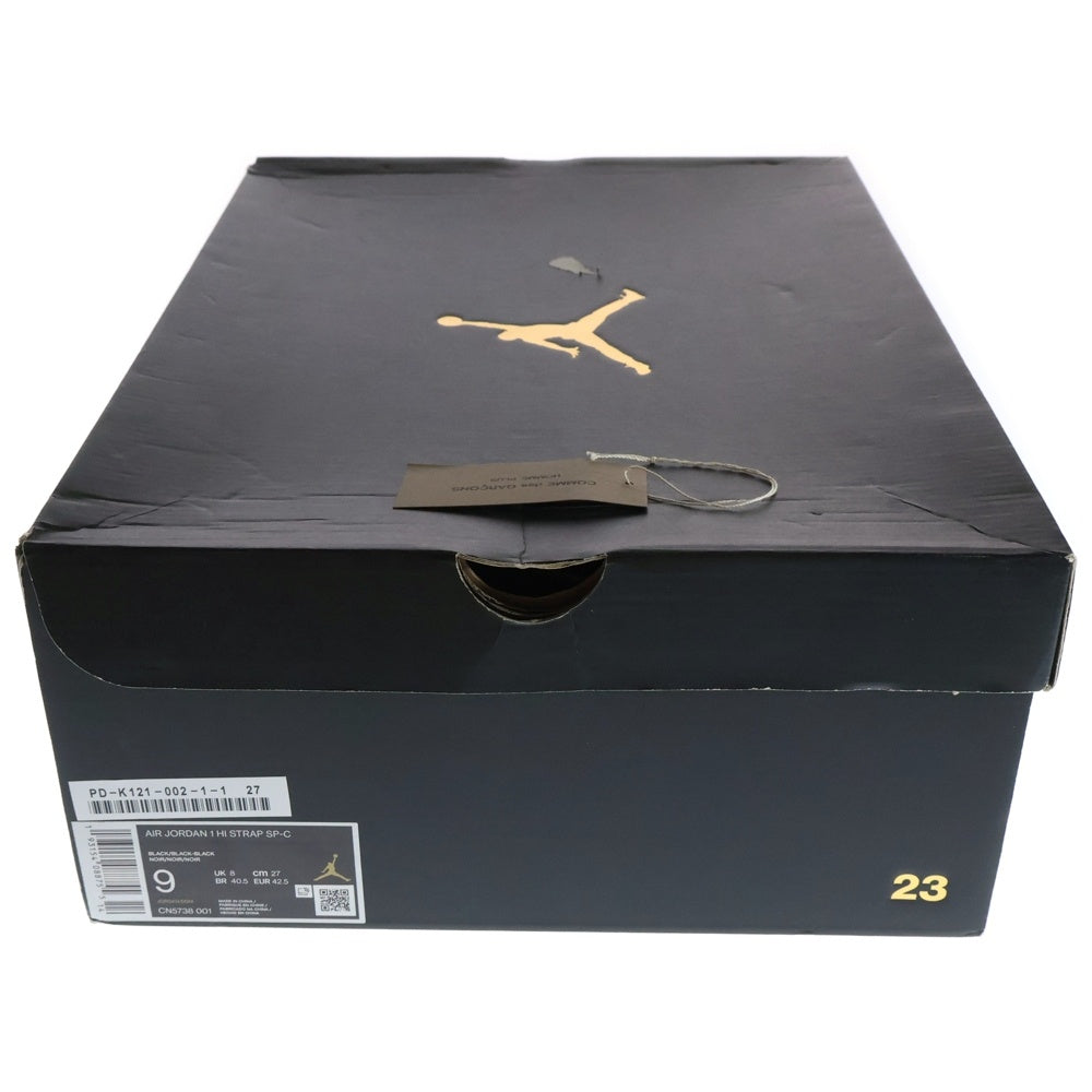 NIKE(ナイキ) ×COMME des GARCONS AIR JORDAN1 HI STRAP SP-C CN5738-001 コムデギャルソン エアジョーダン1 ストラップ ハイカットスニーカー US9/27.0cm ブラック