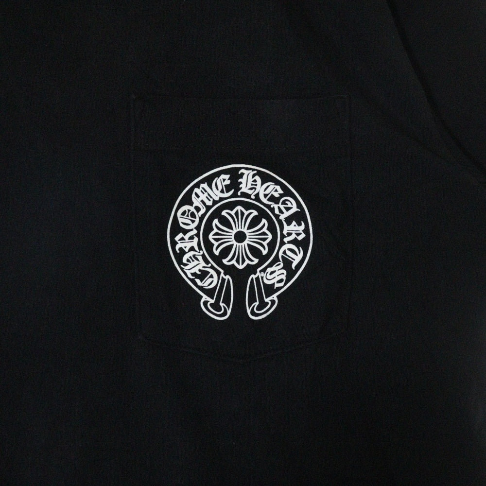 CHROME HEARTS(クロムハーツ) Horseshoe S/S Tee ホースシューロゴ半袖Tシャツ ブラック