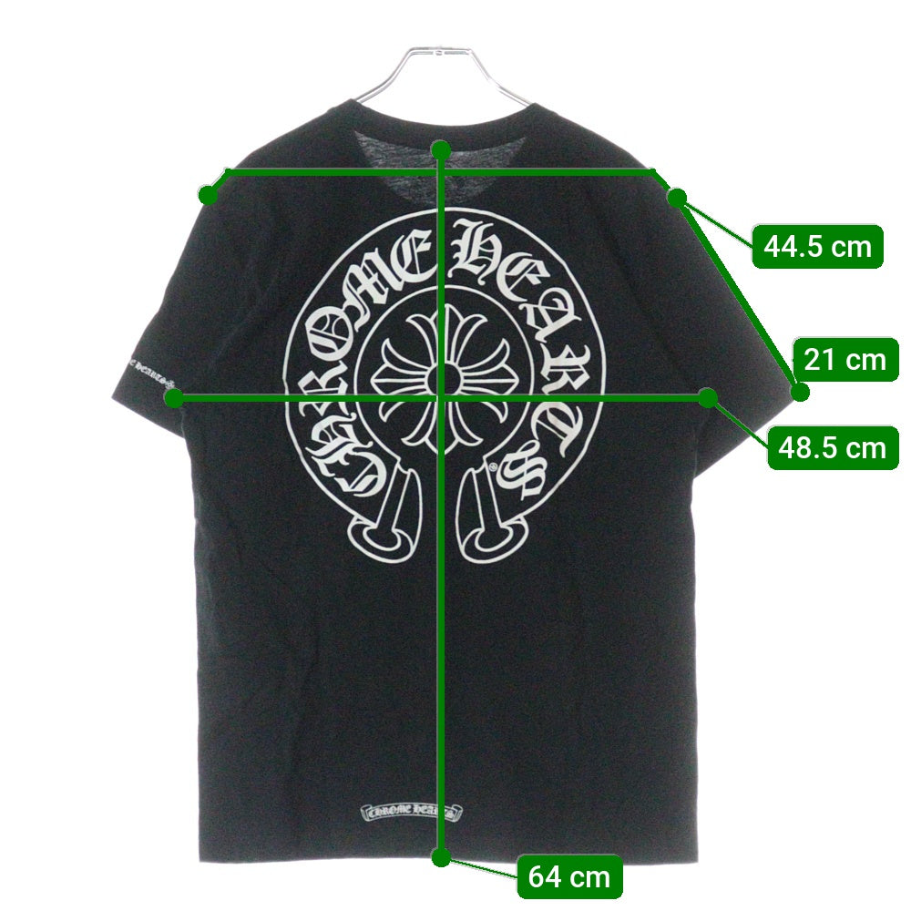 CHROME HEARTS(クロムハーツ) Horseshoe S/S Tee ホースシューロゴ半袖Tシャツ ブラック