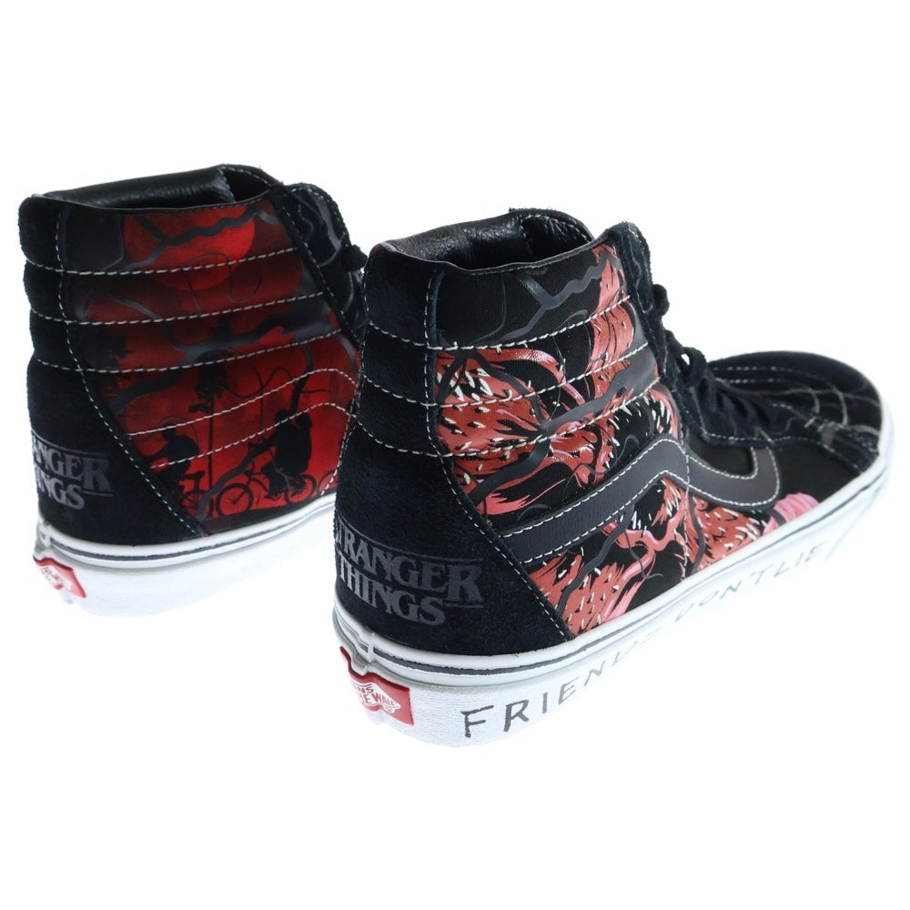 VANS(ヴァンズ) ×STRANGER THINGS Sk8-Hi REISSUE VN0A2XSBY09 ×ストレンジャーシングス スケート ハイカットスニーカー US11/29.0cm ブラック/レッド