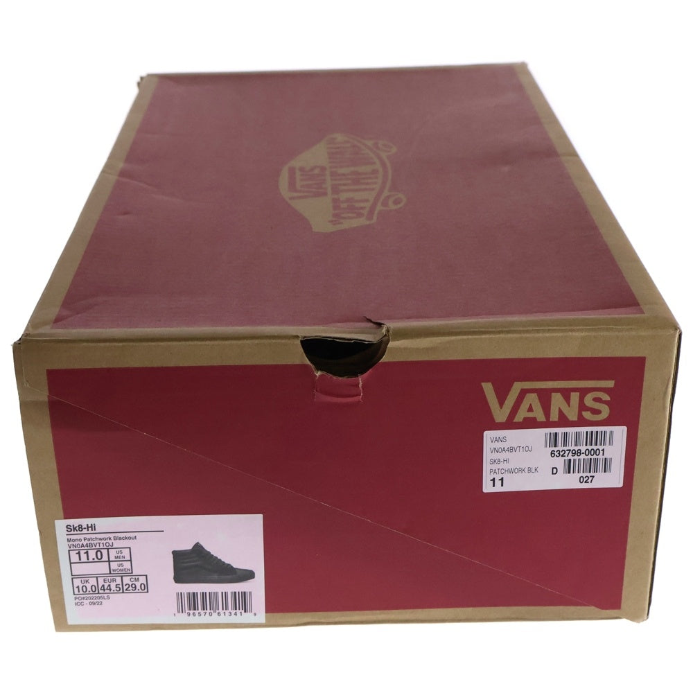 VANS(ヴァンズ) Sk8-Hi VN0ABVT1OJ スケート ハイカットスニーカー US11/29.0cm ブラック