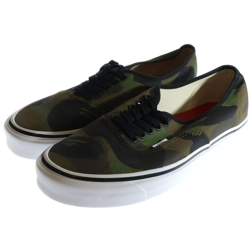 VANS(ヴァンズ) ×A BATHING APE AUTHENTIC ×アベイシングエイプ オーセンティック VN0A38EN7BC ローカットスニーカー US11/29.0cm グリーン