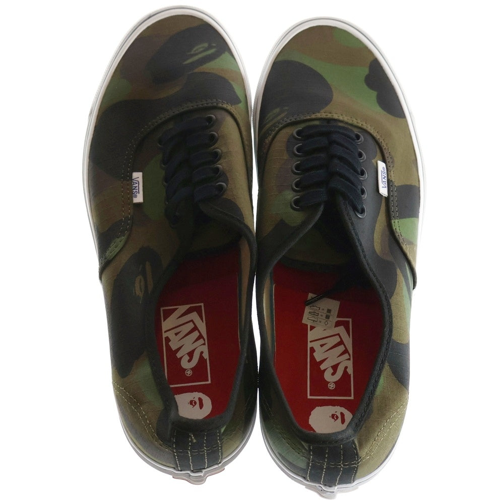 VANS(ヴァンズ) ×A BATHING APE AUTHENTIC ×アベイシングエイプ オーセンティック VN0A38EN7BC ローカットスニーカー US11/29.0cm グリーン