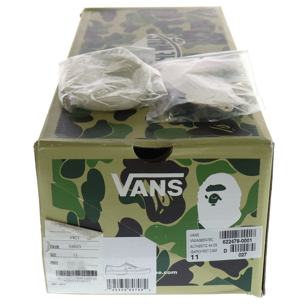VANS(ヴァンズ) ×A BATHING APE AUTHENTIC ×アベイシングエイプ オーセンティック VN0A38EN7BC ローカットスニーカー US11/29.0cm グリーン
