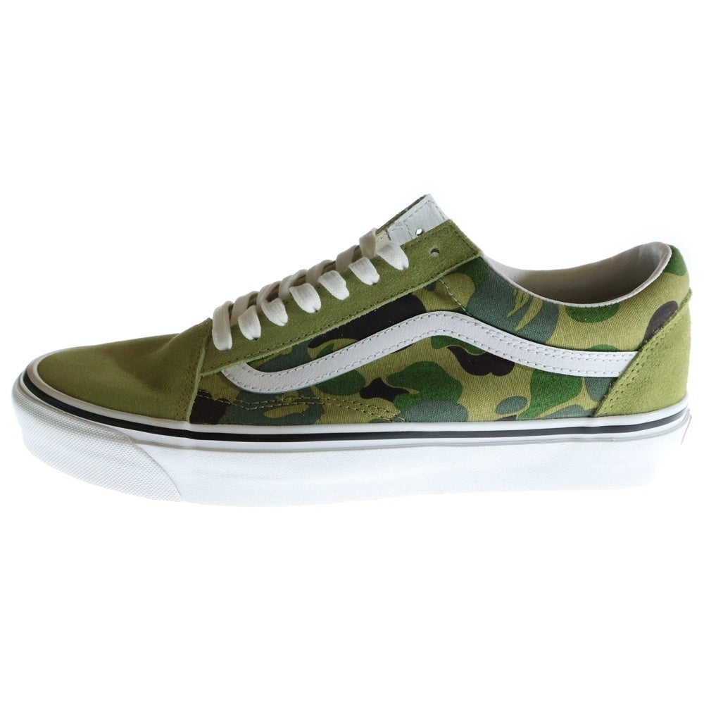 VANS(ヴァンズ) ×A BATHING APE Old Skool VN0A54F37BE ローカットスニーカー US11/29.0cm グリーン
