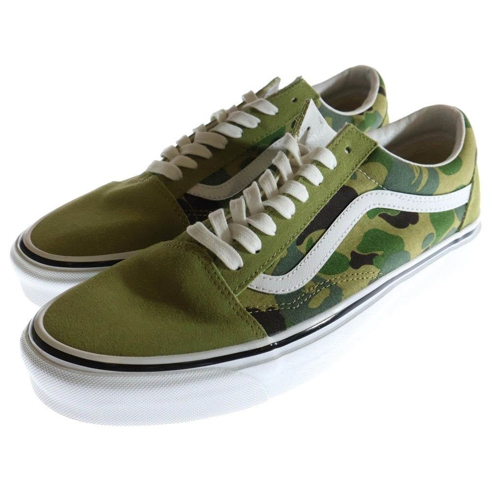 VANS(ヴァンズ) ×A BATHING APE Old Skool VN0A54F37BE ローカットスニーカー US11/29.0cm グリーン