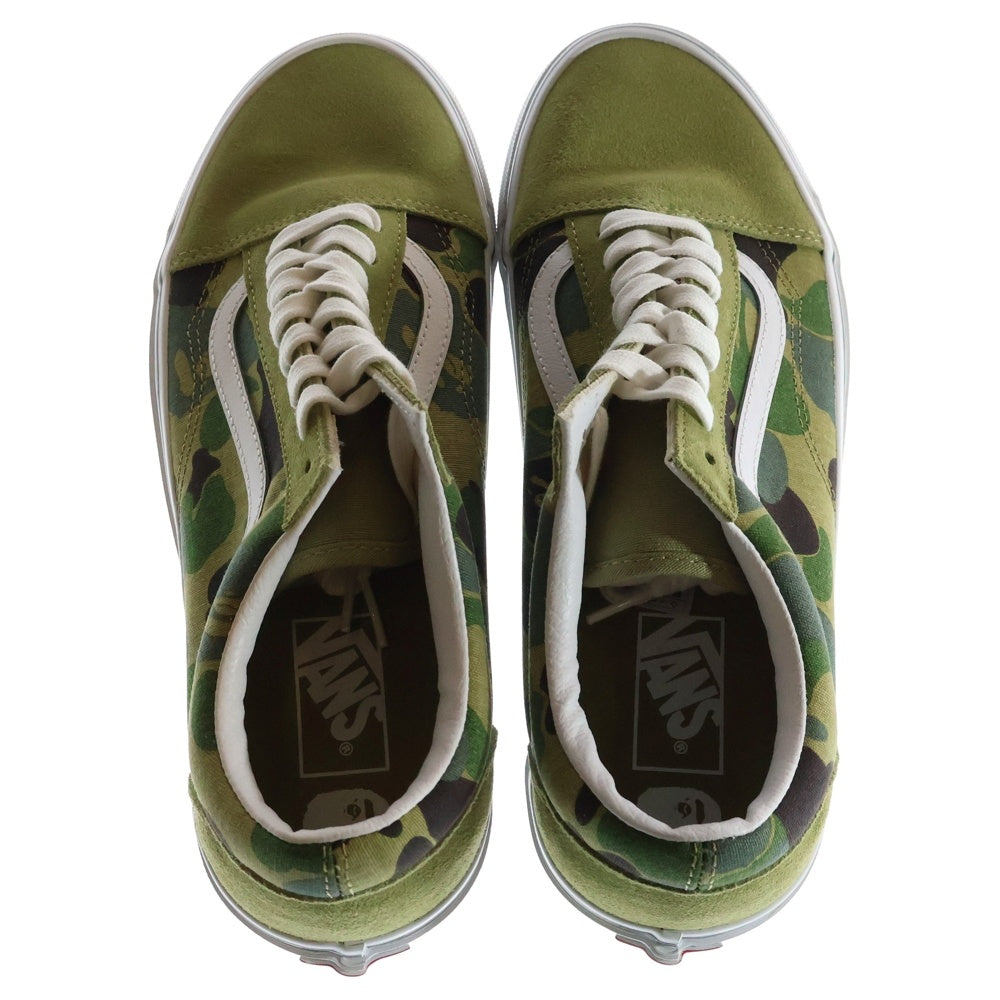 VANS(ヴァンズ) ×A BATHING APE Old Skool VN0A54F37BE ローカットスニーカー US11/29.0cm グリーン