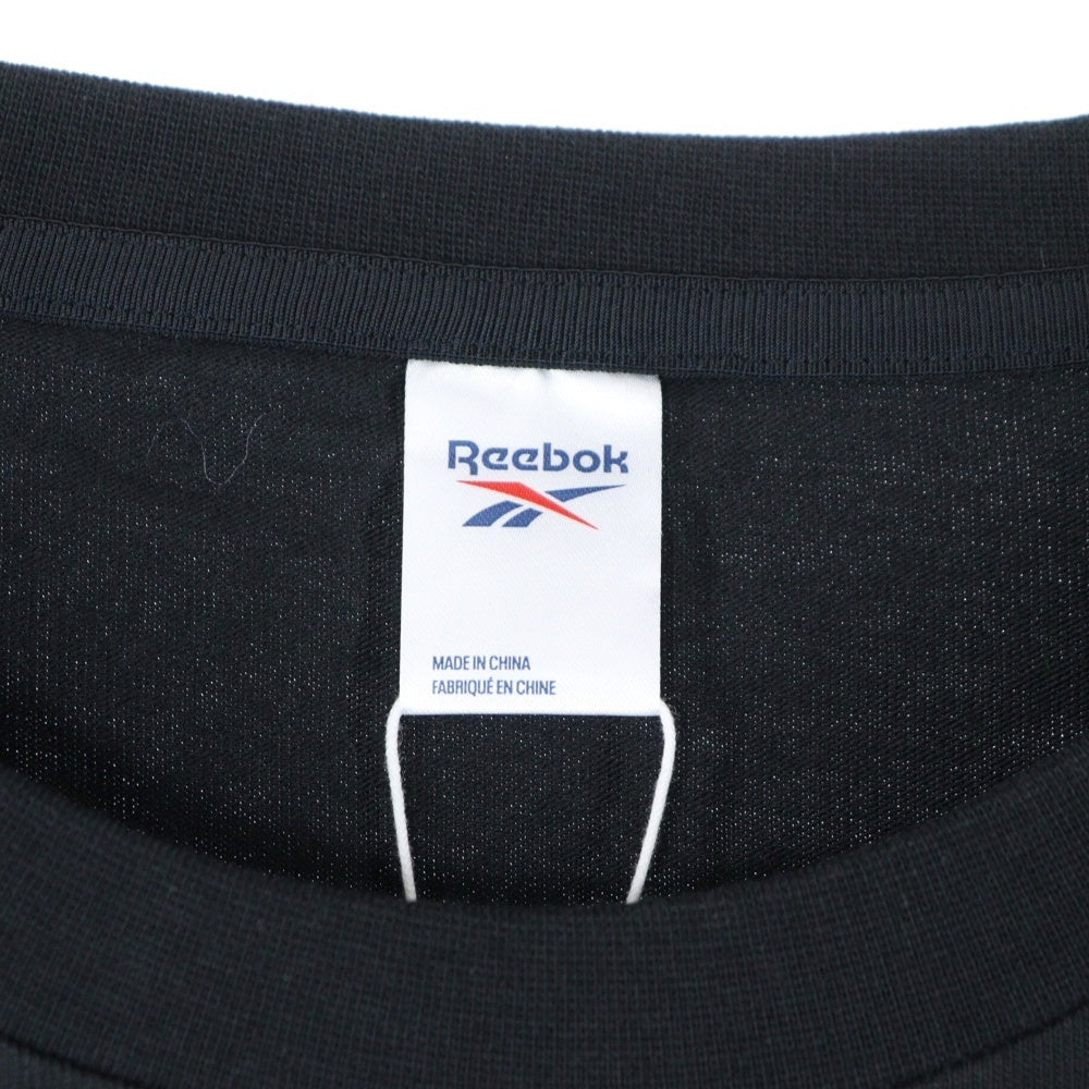 Reebok(リーボック) フロントプリント長袖Tシャツ HA7171 ブラック