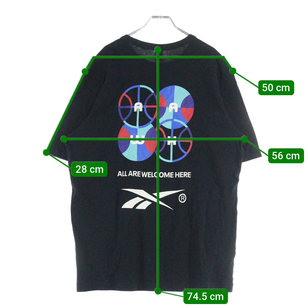 Reebok(リーボック) フロントプリント半袖Tシャツ HK2998 ブラック