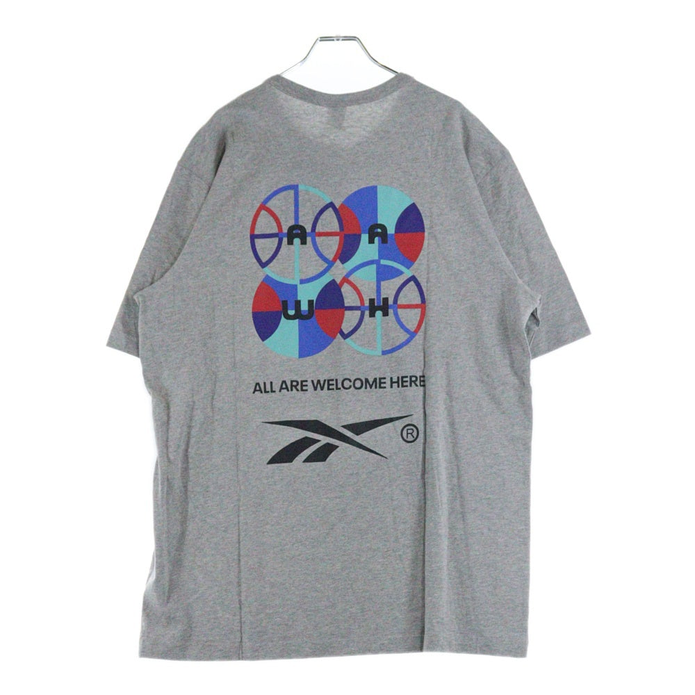 Reebok(リーボック) フロントプリント半袖Tシャツ HS7009 グレー