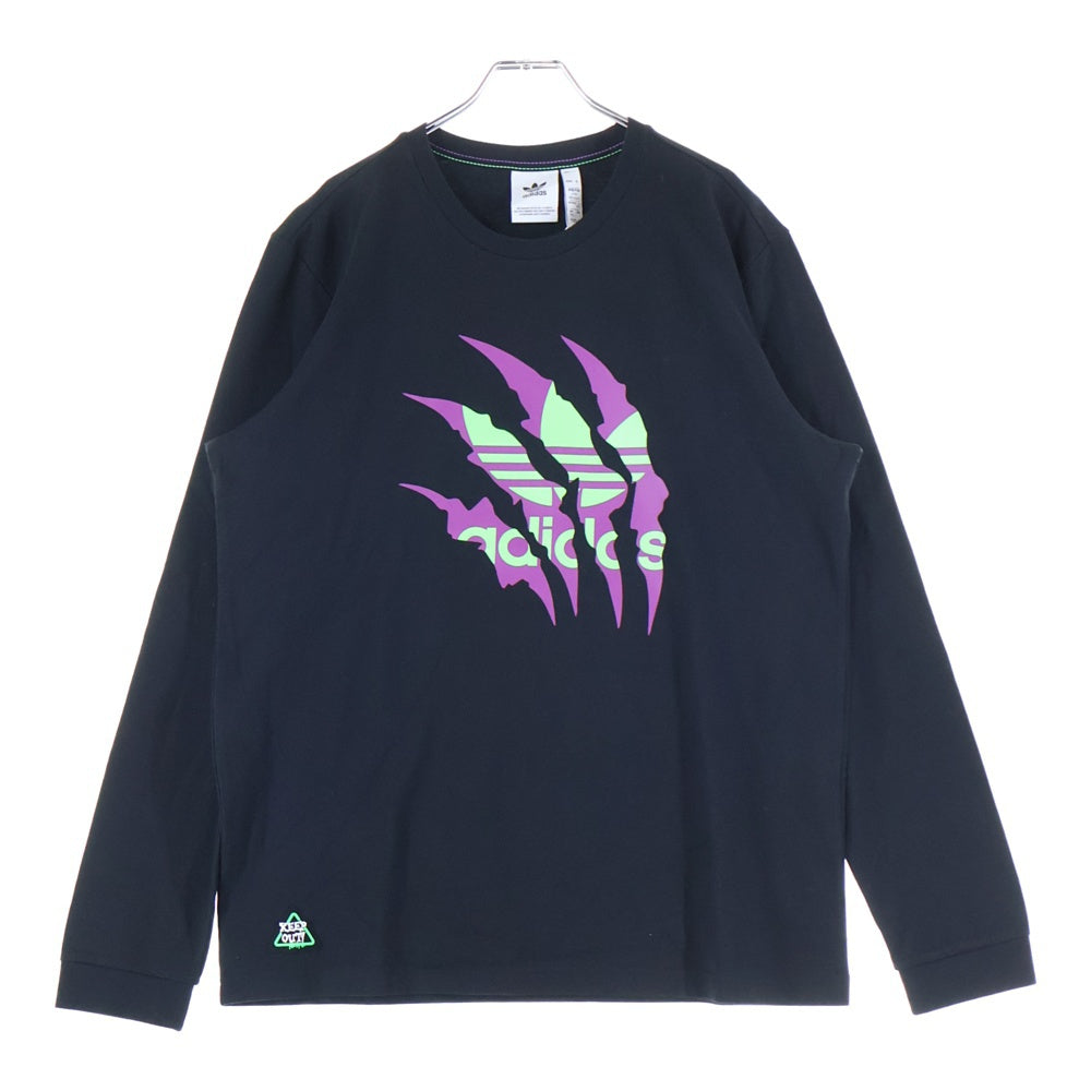 adidas(アディダス) フロントプリント長袖Tシャツ GV0920 ブラック