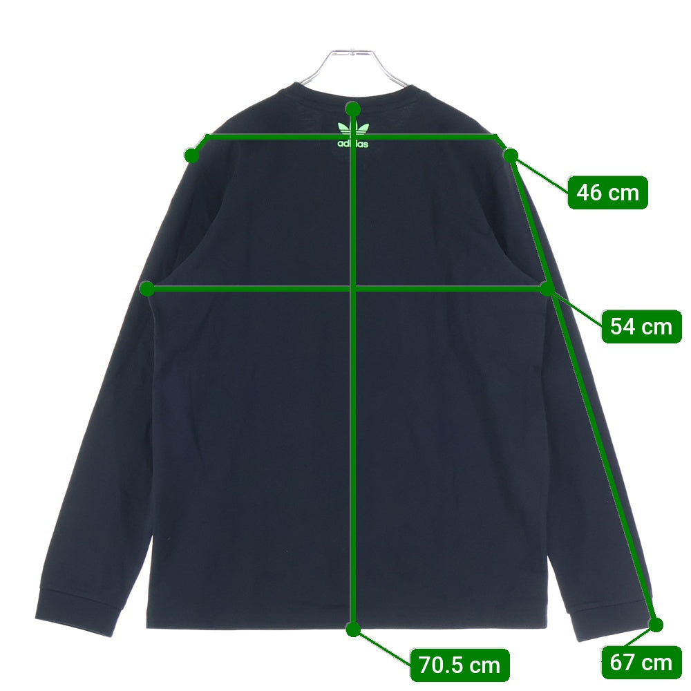 adidas(アディダス) フロントプリント長袖Tシャツ GV0920 ブラック