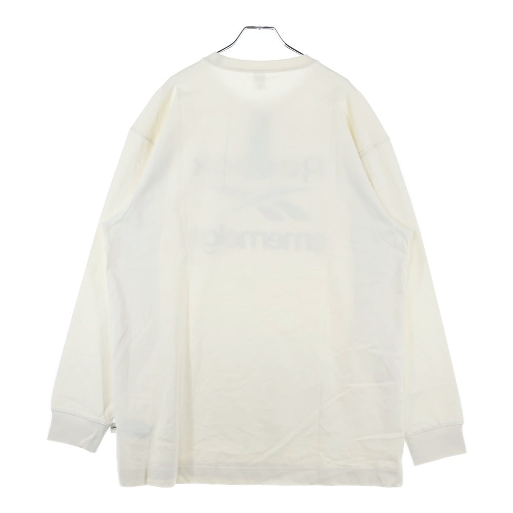 Reebok(リーボック) フロントプリント長袖Tシャツ HA7172 アイボリー