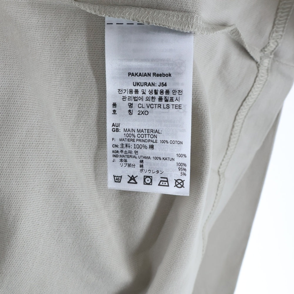 Reebok(リーボック) 長袖Tシャツ HK9474 ベージュ