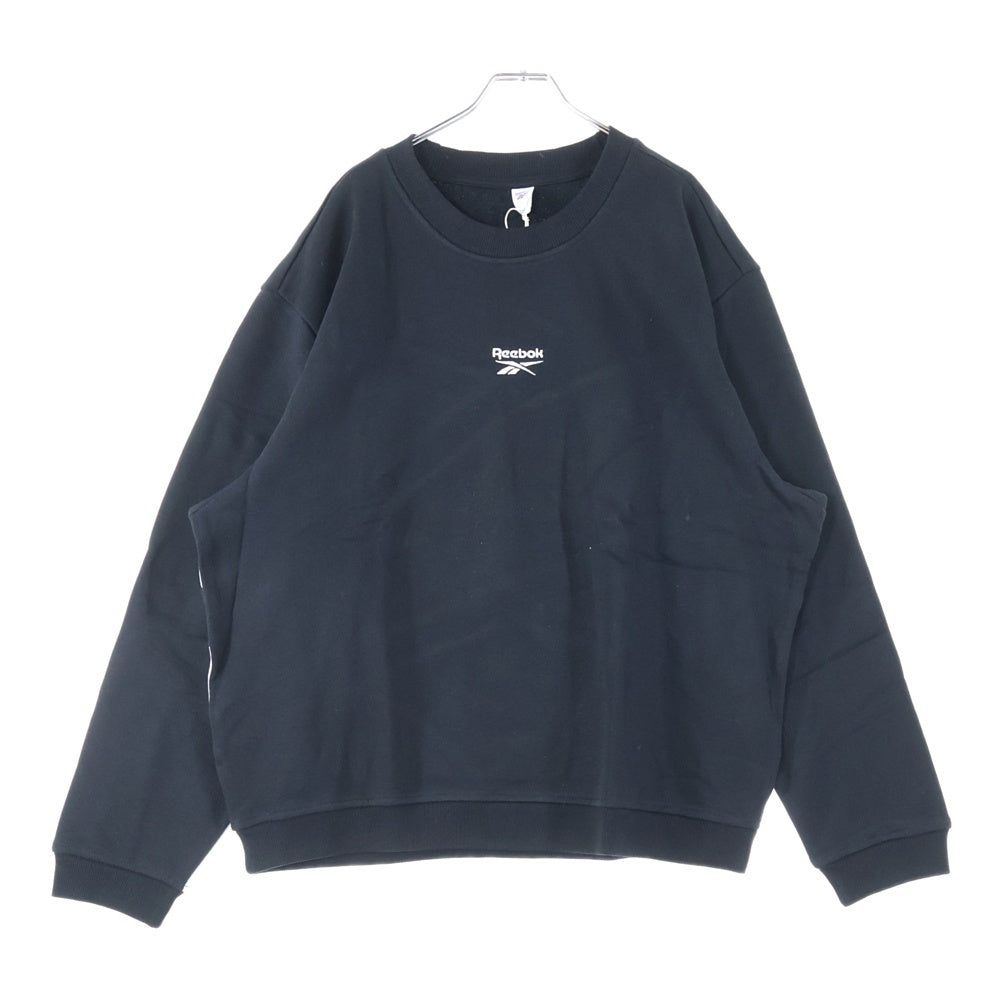 Reebok(リーボック) フロント刺繍クルーネックスウェットトレーナー GV3490 ブラック