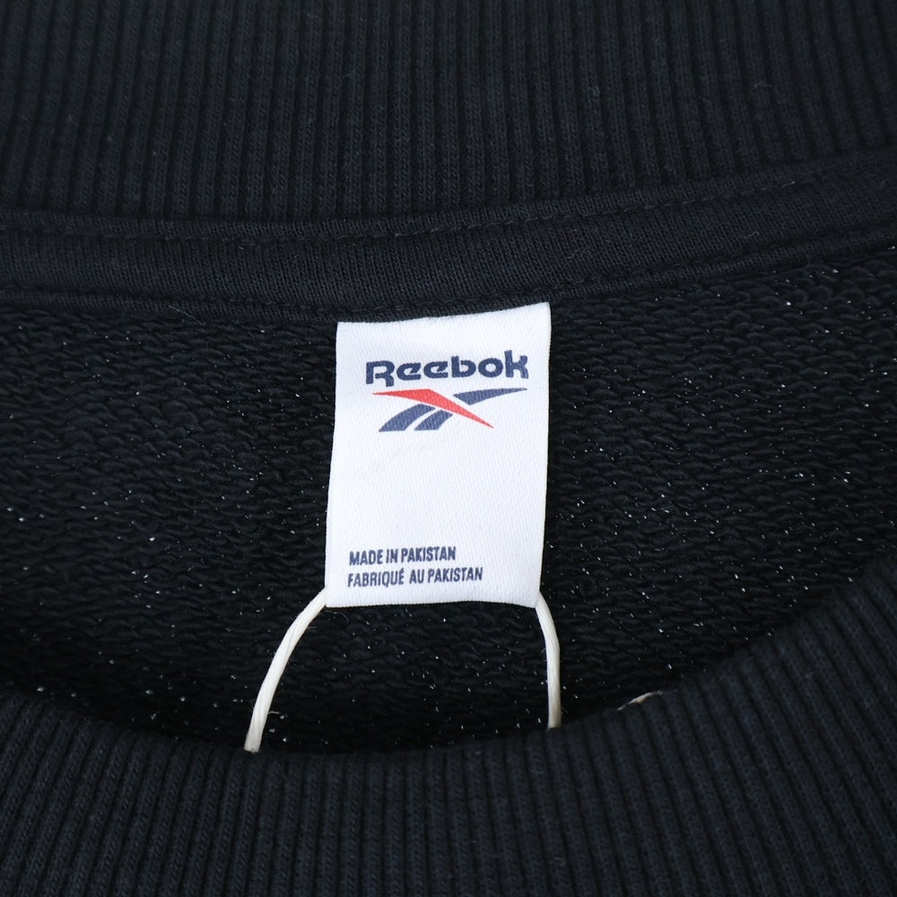 Reebok(リーボック) フロント刺繍クルーネックスウェットトレーナー GV3490 ブラック