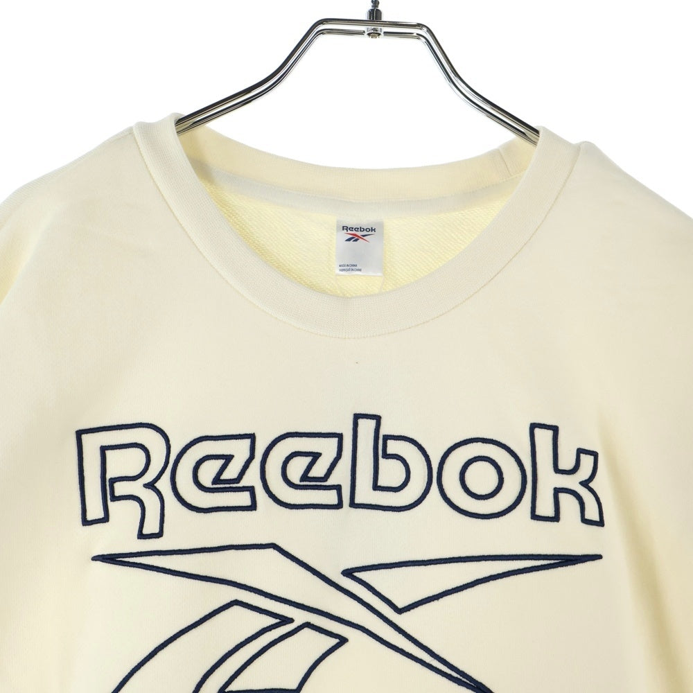 Reebok(リーボック) フロント刺繍クルーネックスウェットトレーナー HA7168 アイボリー