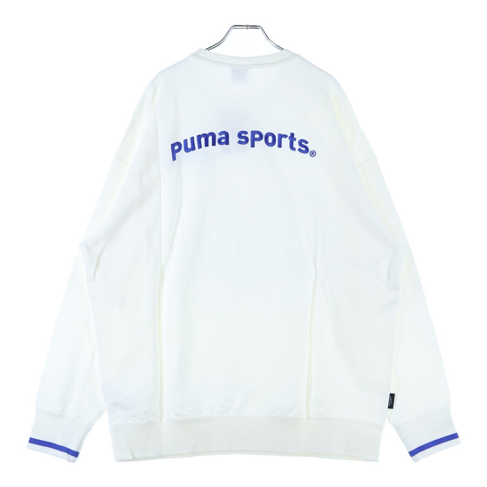 PUMA(プーマ) フロント刺繍クルーネックスウェットトレーナー 539696-02 ホワイト