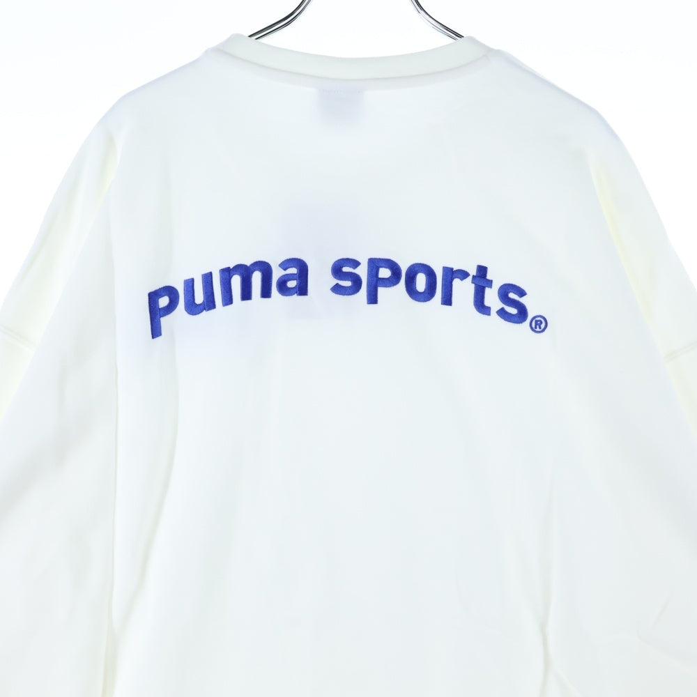 PUMA(プーマ) フロント刺繍クルーネックスウェットトレーナー 539696-02 ホワイト