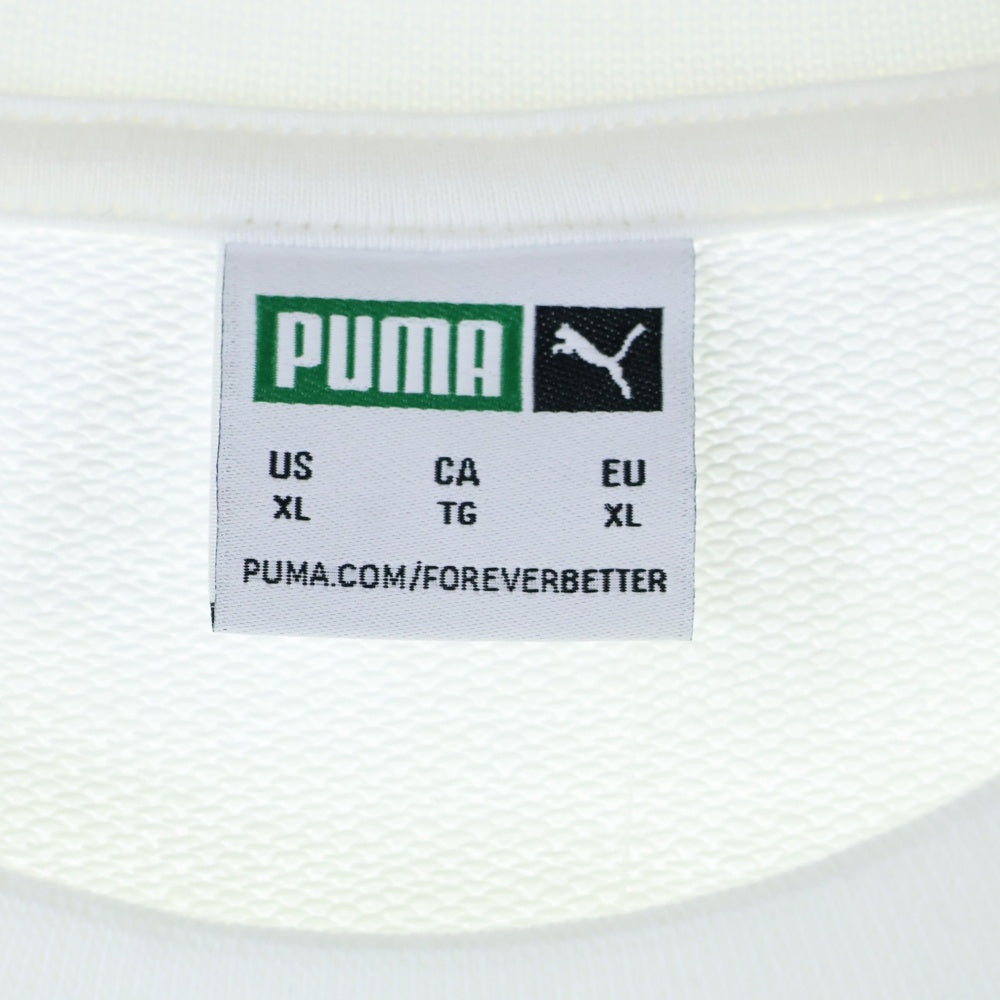 PUMA(プーマ) フロント刺繍クルーネックスウェットトレーナー 539696-02 ホワイト