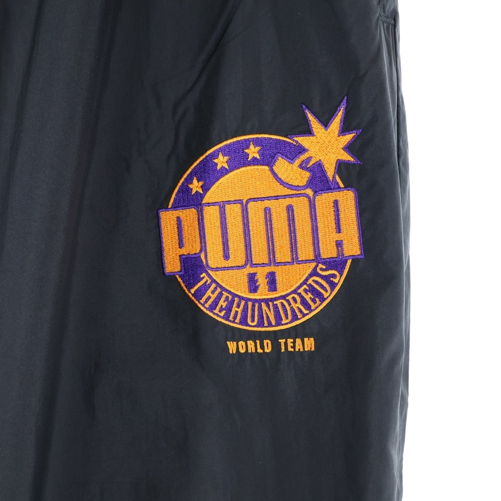 PUMA(プーマ) フロント刺繍ナイロンパンツ 596748-01 ブラック
